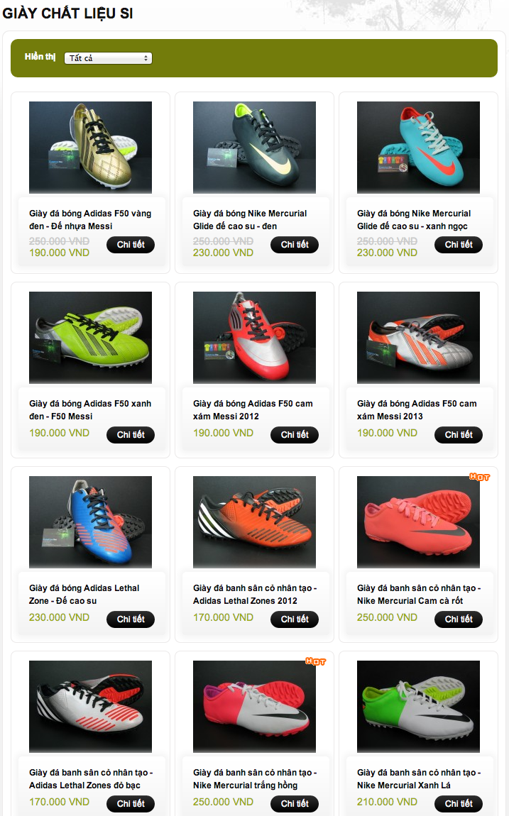 GIANG.Sports - Giày đá banh - giày cỏ nhân tạo giá tốt,nhiều KM & BH, rẻ nhất 5giay - 23