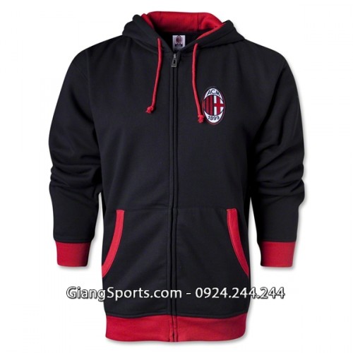 Áo khoác CLB AC Milan hoody đen 2013