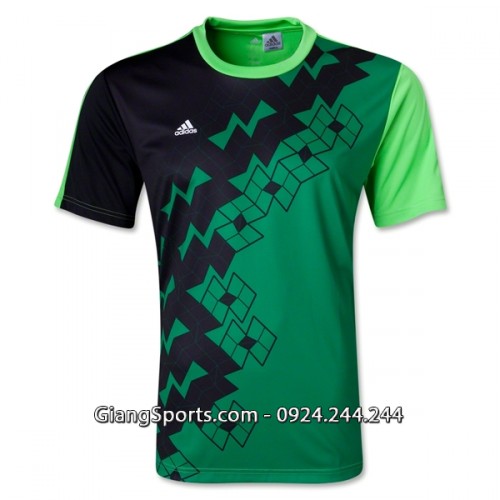Áo ko logo Adidas Predator xanh (Đặt may)