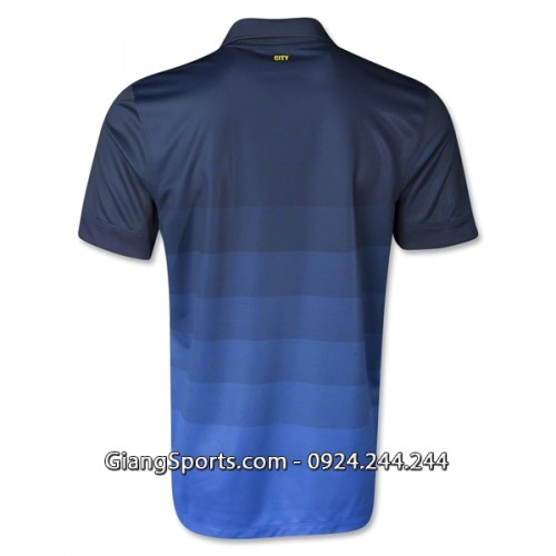 Đồng phục áo Manchester City xanh đen 2014 2015