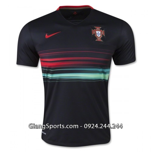 Áo bóng đá Bồ Đào Nha đen 2015 (Đặt may)