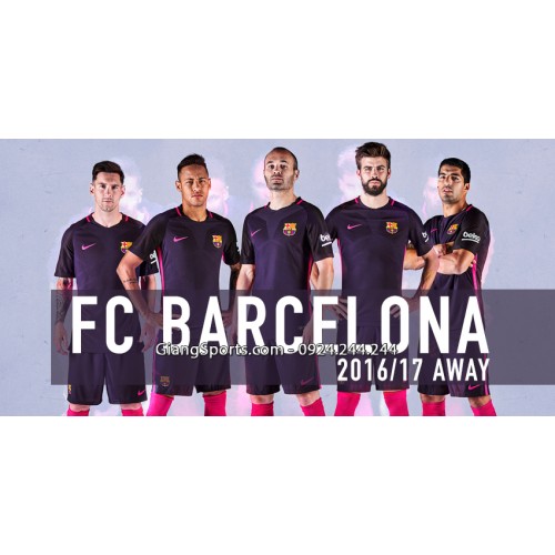 CLB Barcelona tím sân khách 2016 2017 (Đặt may)