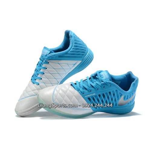 Giày futsal Nike Lunar Gato II trắng xanh IC