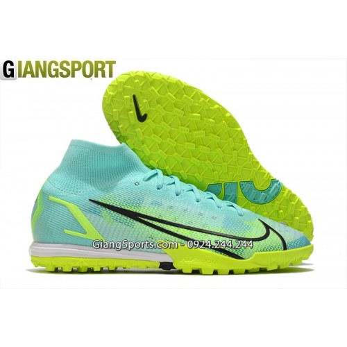 Giày sân cỏ nhân tạo Nike Mercurial Superfly 9 Elite xanh TF