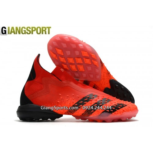 Giày sân cỏ nhân tạo Adidas Predator Freak không dây đỏ TF