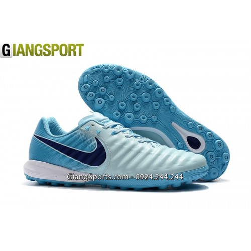 Giày đá banh Nike Tiempo Ligera VII xanh trời TF 