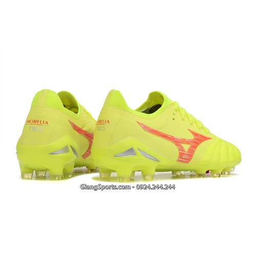 Giày sân cỏ tự nhiên Mizuno Morelia Neo IV vàng FG